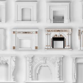 欧式古典壁炉3D模型下载